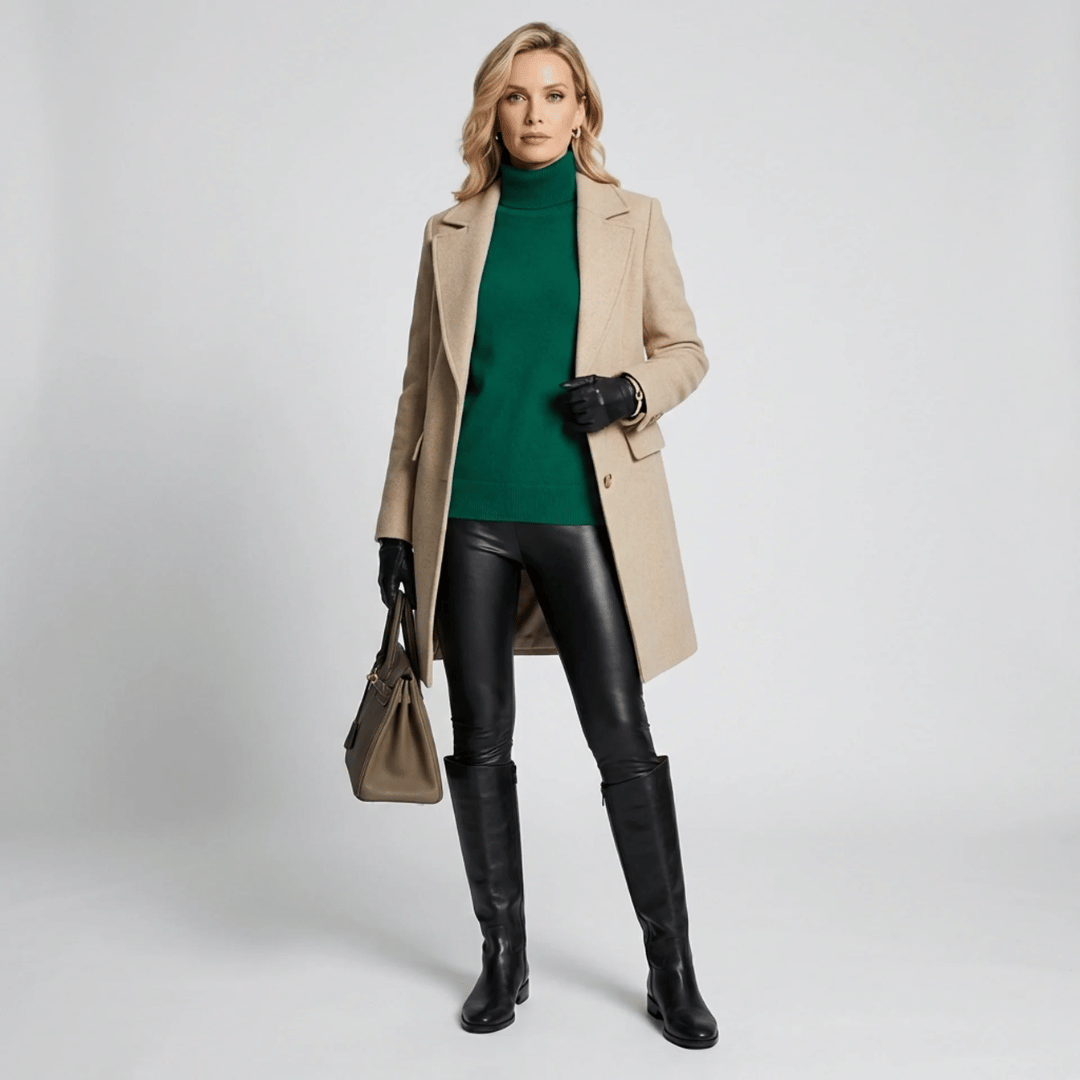 Calça Legging de Couro Feminina Peluciada HotLeg Forglows