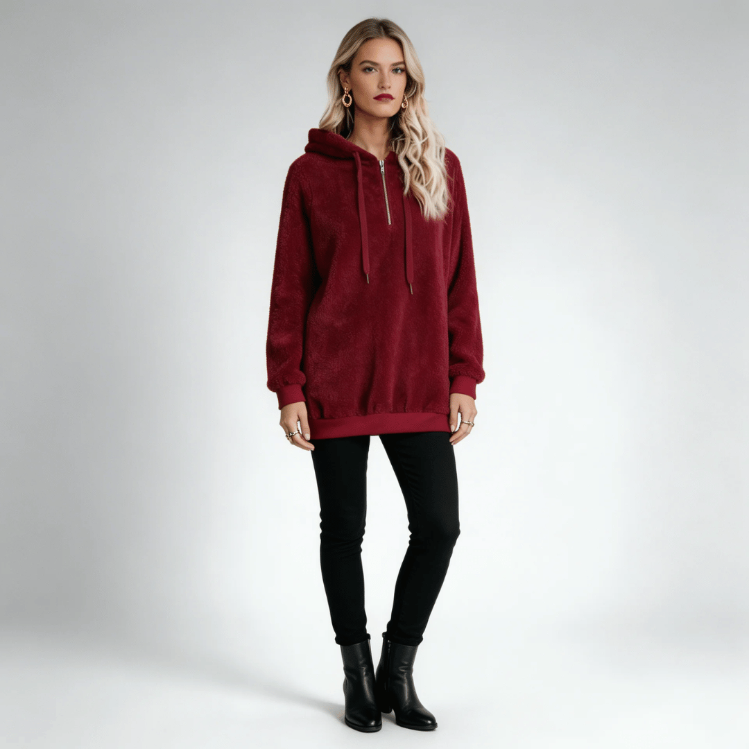 Casaco Feminino Alongado e Peluciado Catarina Forglows