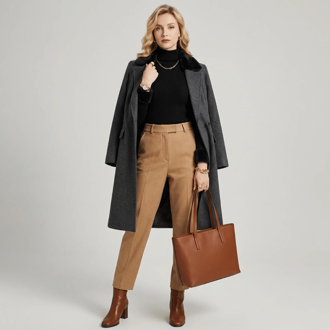 Blusa Feminina Peluciada e Canelada com Gola Alta Emma Forglows