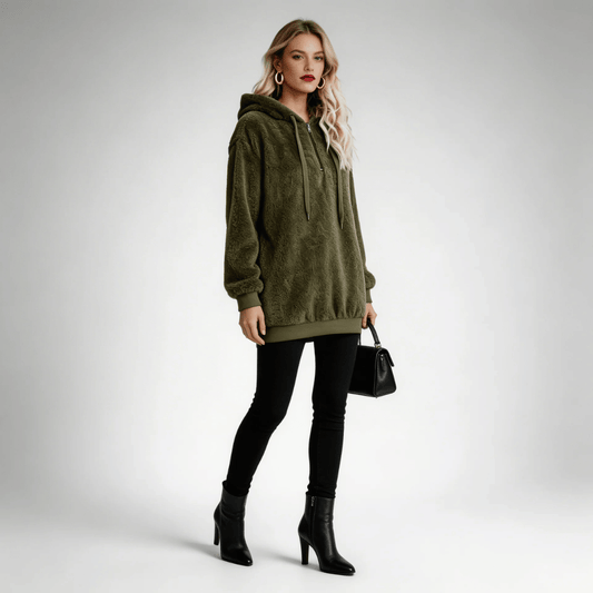 Casaco Feminino Alongado e Peluciado Catarina Forglows