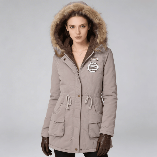 Casaco Feminino com Capuz e Forro Peluciado Forglows