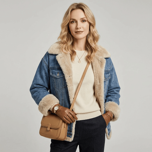 Jaqueta Feminina Jeans Peluciada Forglows