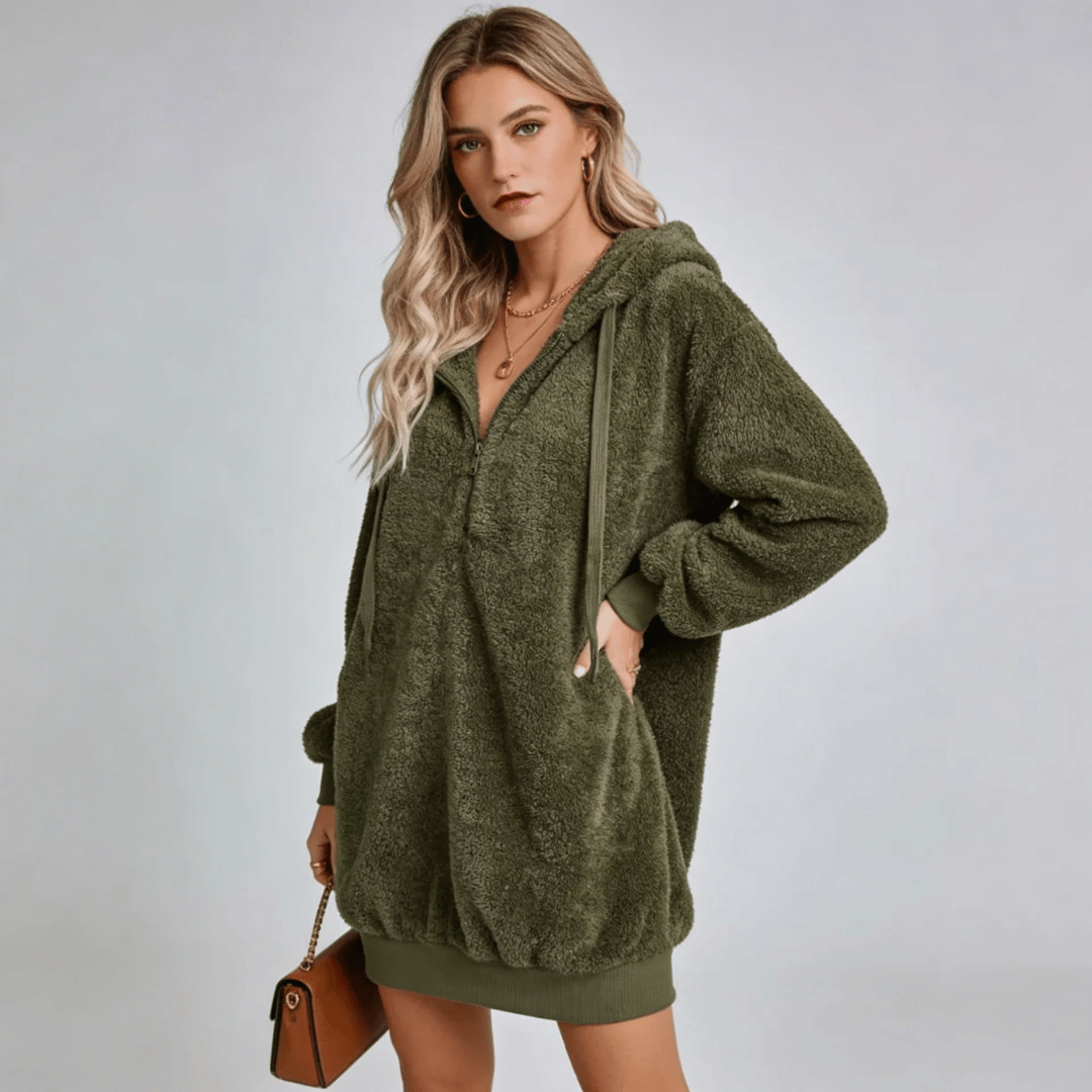 Casaco Feminino Alongado e Peluciado Catarina Forglows