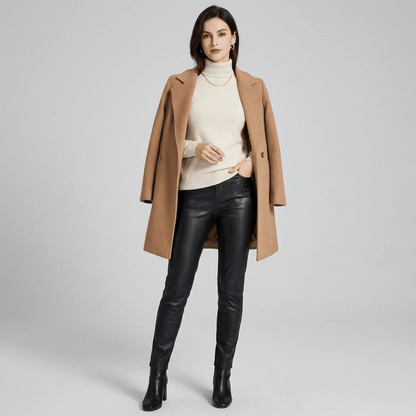 Calça Feminina de Couro Sintético Aveludada Forglows