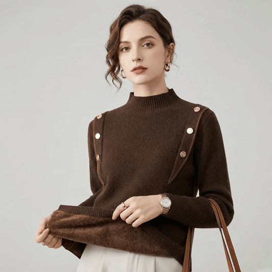 Suéter Feminino Peluciado Botões Forglows