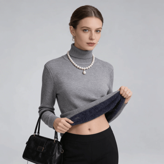 Suéter Feminino Gola Alta Peluciado Forglows