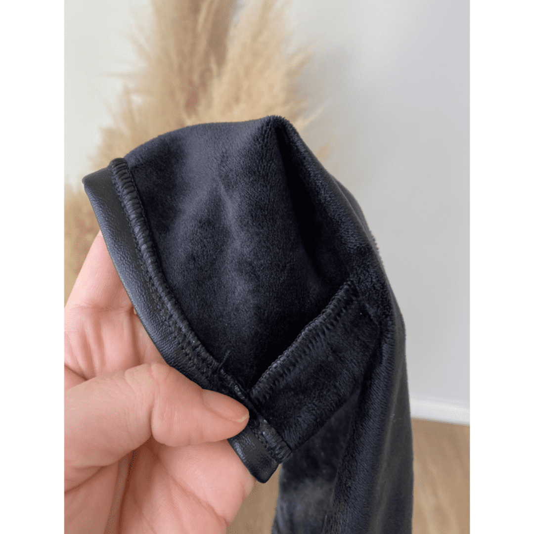 Calça Feminina de Couro Sintético Aveludada Forglows